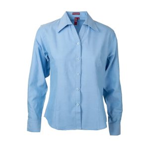 BLUSA OXFORD MUJER MANGA LARGA