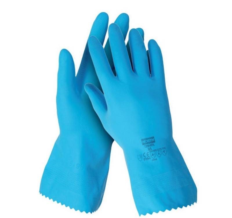 GUANTE DOMESTICO LATEX AMARILLO - AZUL