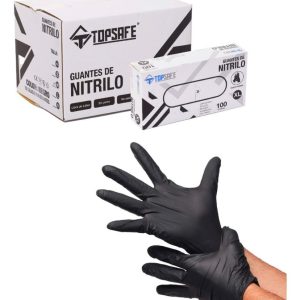 GUANTE DE NITRILO NEGRO X 100 UND