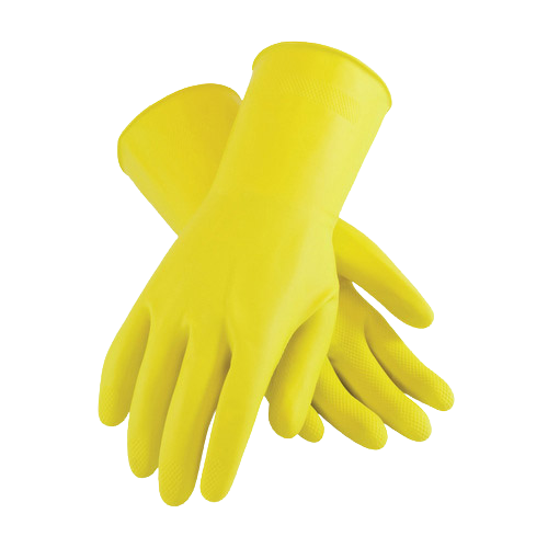 GUANTE DOMESTICO LATEX AMARILLO - AZUL - Imagen 2