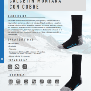 CALCETÍN MONTANA CON COBRE